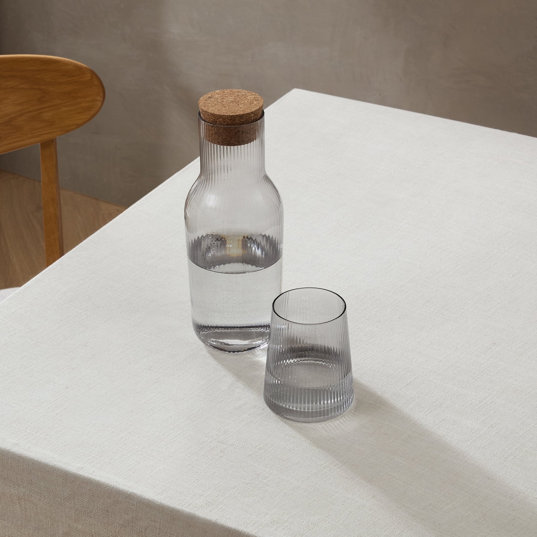 Dusklia - Gatsby Ripple Glass 1L Carafe - Smoked