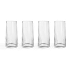 Dusklia - Gatsby Set of 4 Ripple Glass Highballs - Clear