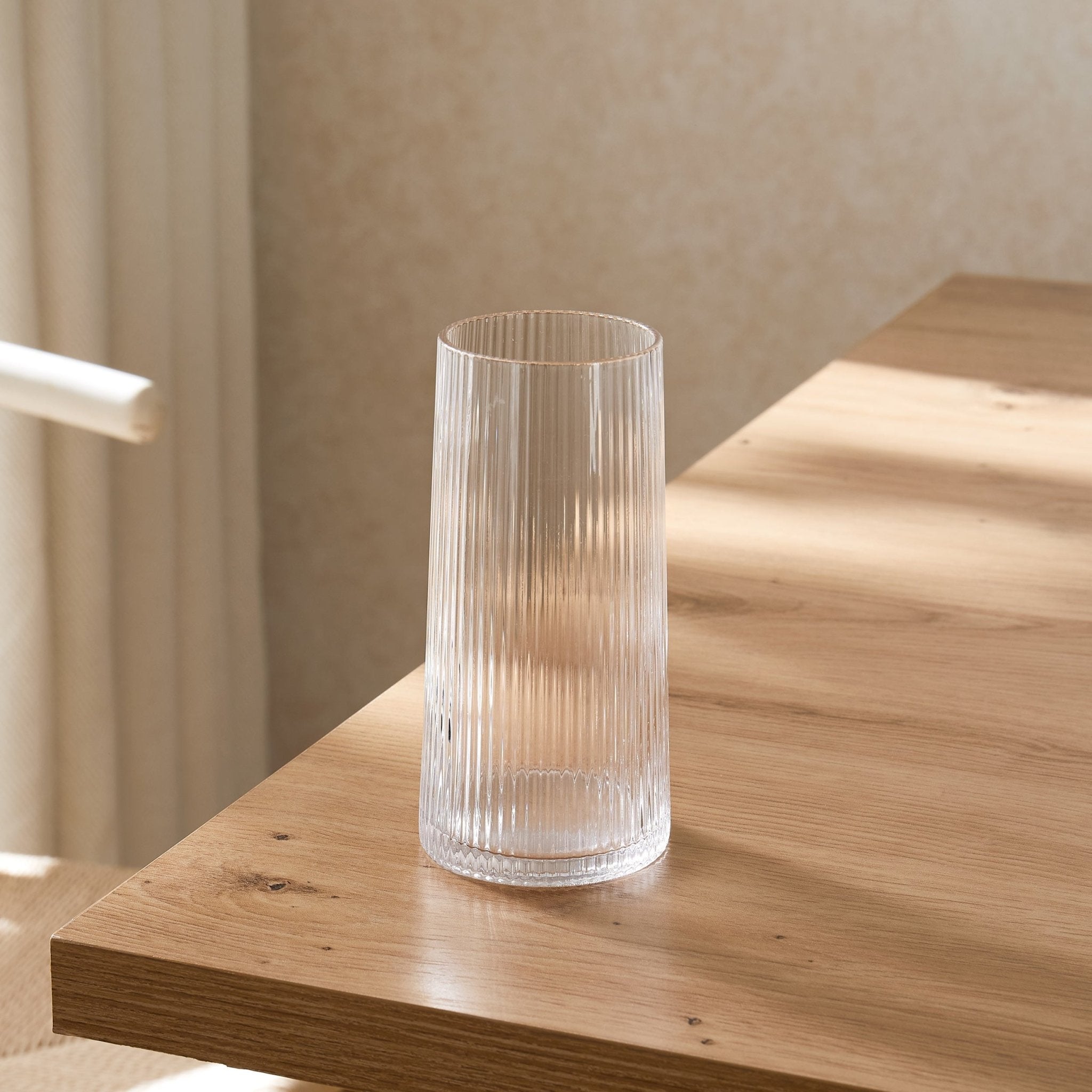 Dusklia - Gatsby Set of 4 Ripple Glass Highballs - Clear