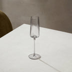 Dusklia - Gatsby Set of 4 Ripple Glass Champagne Flutes - Smoked