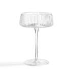 Dusklia - Gatsby Set of 4 Ripple Glass Coupes - Clear