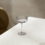 Dusklia - Gatsby Set of 4 Ripple Glass Coupes - Smoked