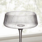 Dusklia - Gatsby Set of 4 Ripple Glass Coupes - Smoked