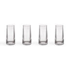 Dusklia - Gatsby Set of 4 Ripple Glass Highballs - Smoked
