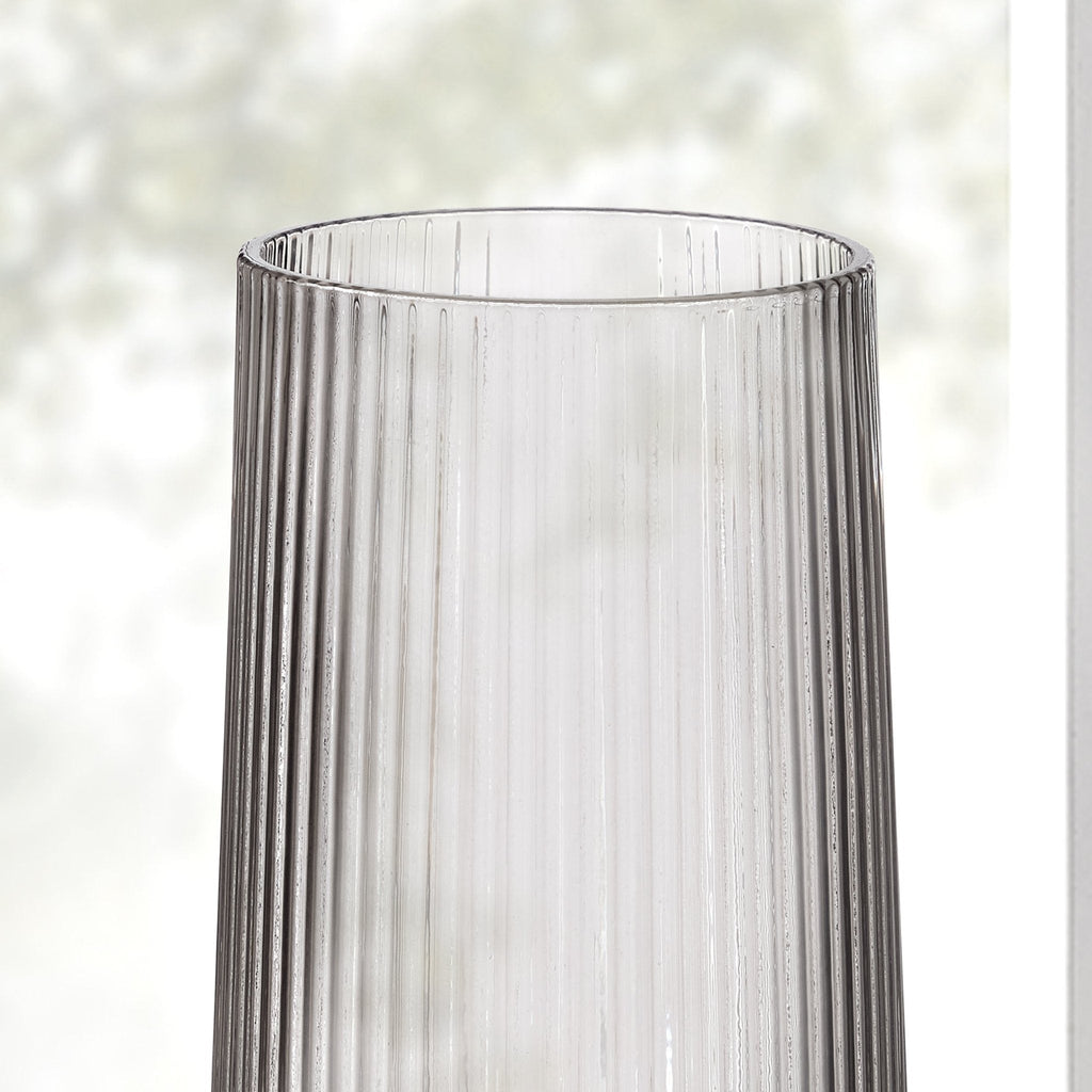 Dusklia - Gatsby Set of 4 Ripple Glass Highballs - Smoked