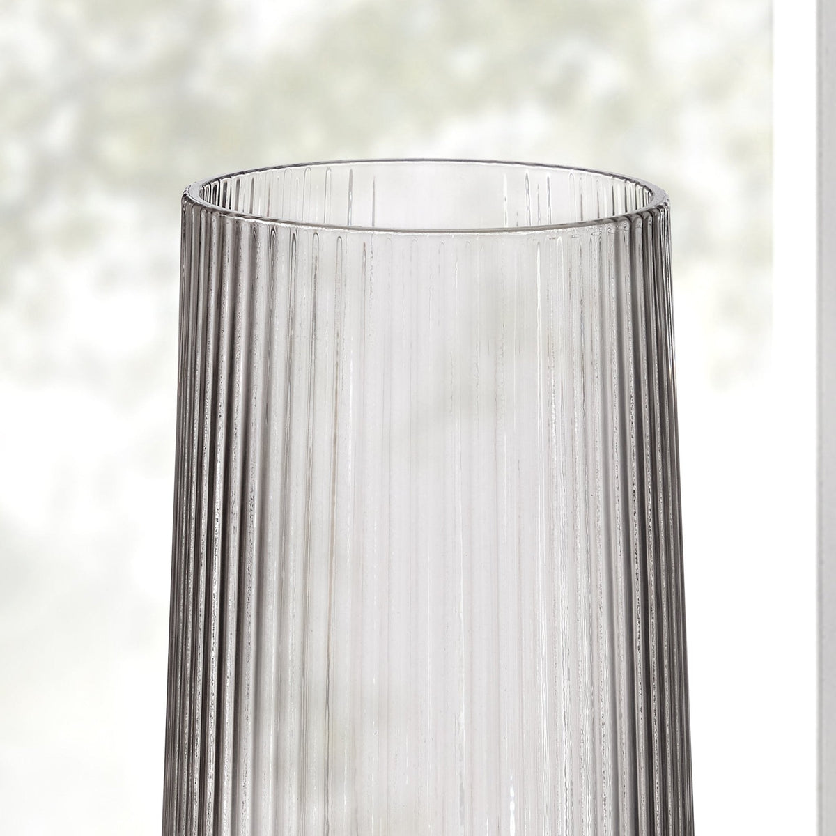 Dusklia - Gatsby Set of 4 Ripple Glass Highballs - Smoked