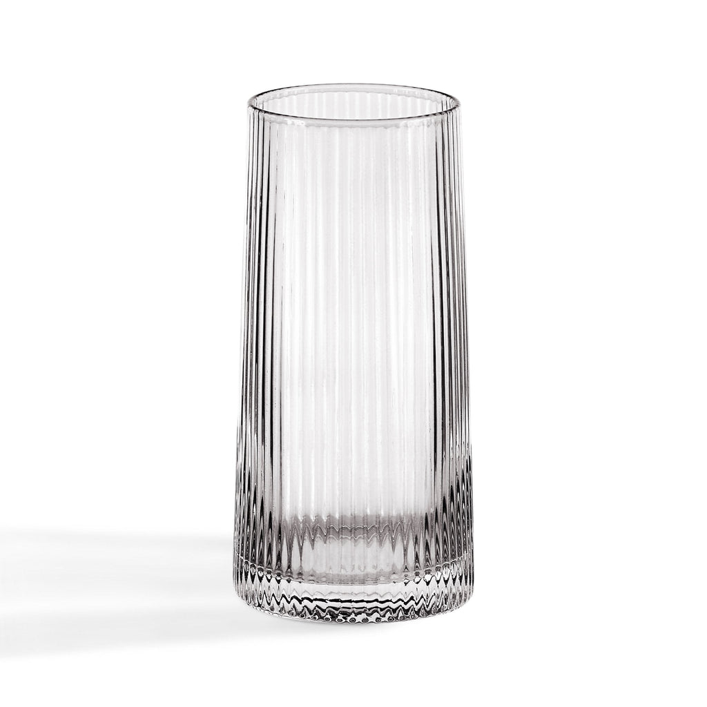 Dusklia - Gatsby Set of 4 Ripple Glass Highballs - Smoked