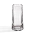 Dusklia - Gatsby Set of 4 Ripple Glass Highballs - Smoked