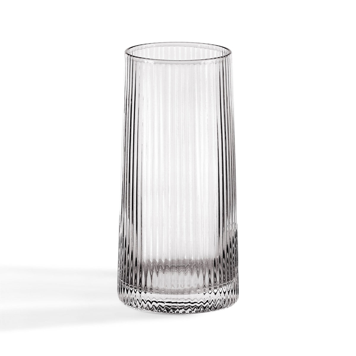 Dusklia - Gatsby Set of 4 Ripple Glass Highballs - Smoked