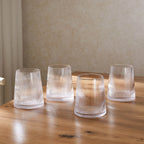 Dusklia - Gatsby Set of 4 Ripple Glass Tumblers - Clear
