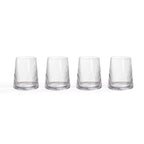 Dusklia - Gatsby Set of 4 Ripple Glass Tumblers - Clear