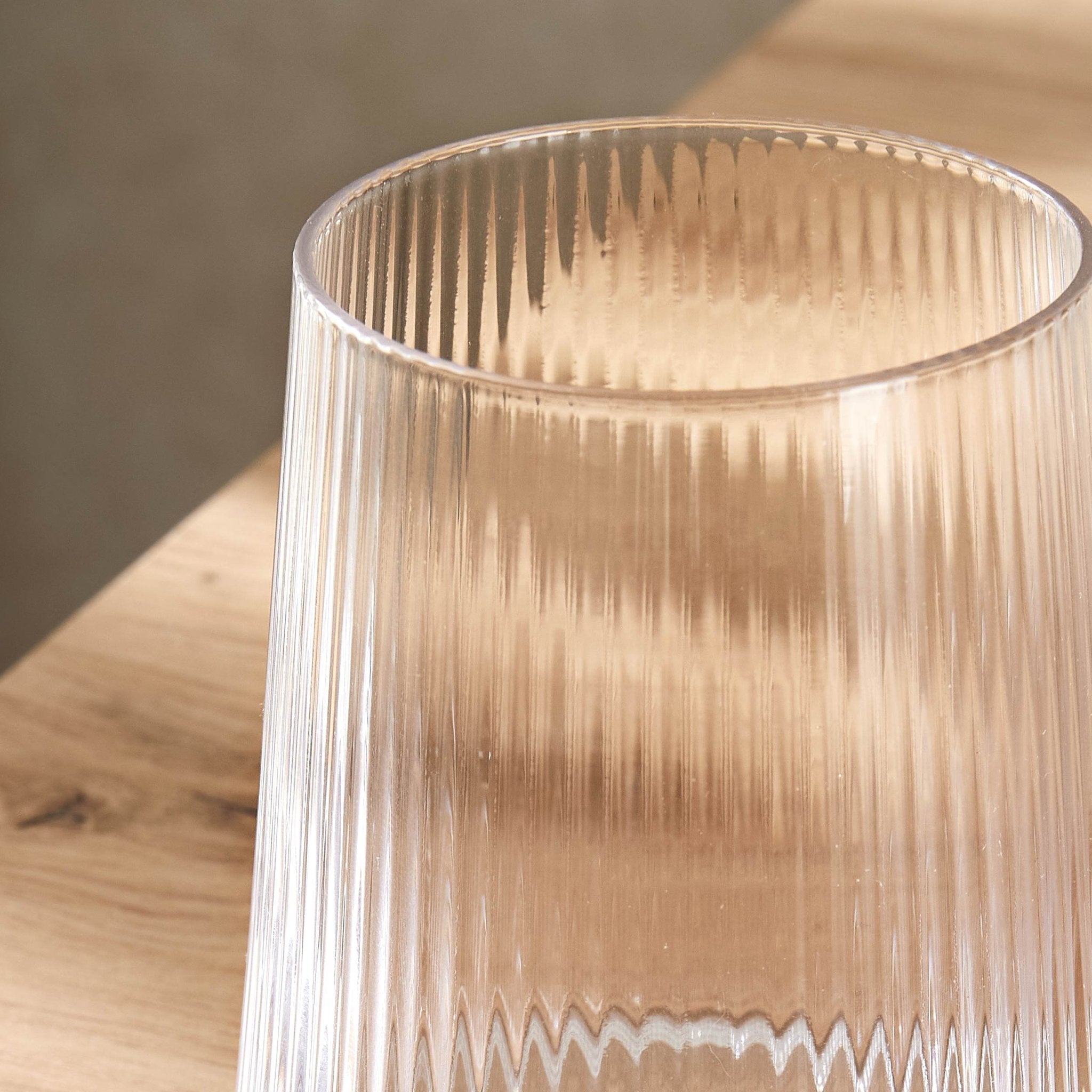 Dusklia - Gatsby Set of 4 Ripple Glass Tumblers - Clear