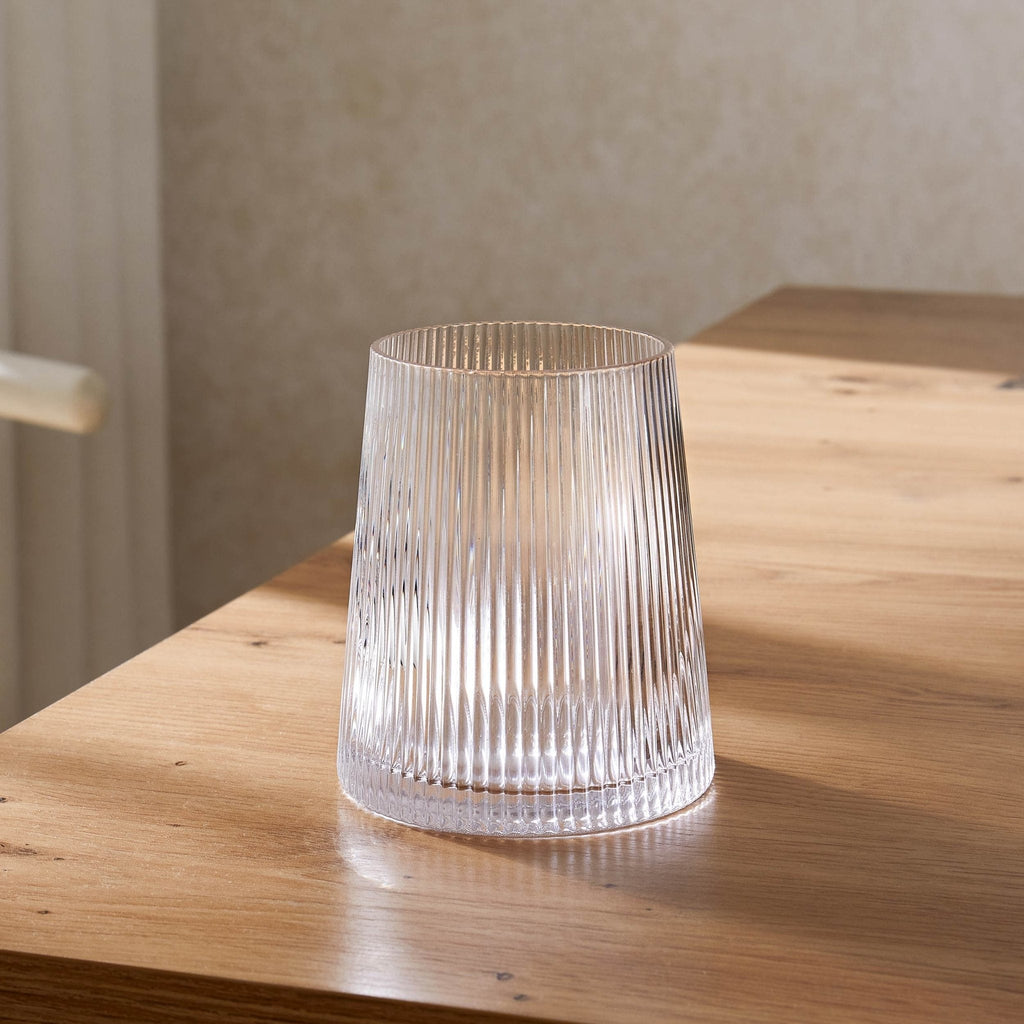 Dusklia - Gatsby Set of 4 Ripple Glass Tumblers - Clear