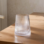Dusklia - Gatsby Set of 4 Ripple Glass Tumblers - Clear