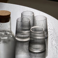 Dusklia - Gatsby Set of 4 Ripple Glass Tumblers - Smoked