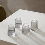 Dusklia - Gatsby Set of 4 Ripple Glass Tumblers - Smoked