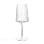 Dusklia - Gatsby Set of 4 Ripple Glass Wine Glasses - Clear