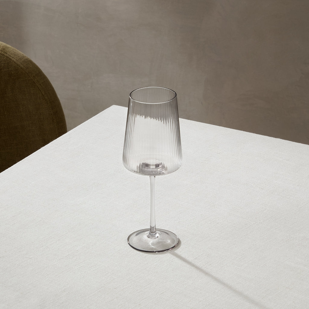 Dusklia - Gatsby Set of 4 Ripple Glass Wine Glasses - Smoked