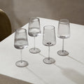 Dusklia - Gatsby Set of 4 Ripple Glass Wine Glasses - Smoked