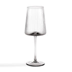Dusklia - Gatsby Set of 4 Ripple Glass Wine Glasses - Smoked