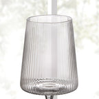 Dusklia - Gatsby Set of 4 Ripple Glass Wine Glasses - Smoked