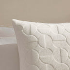 Dusklia - Geometric Embossed Sofa Cushion Cover - White