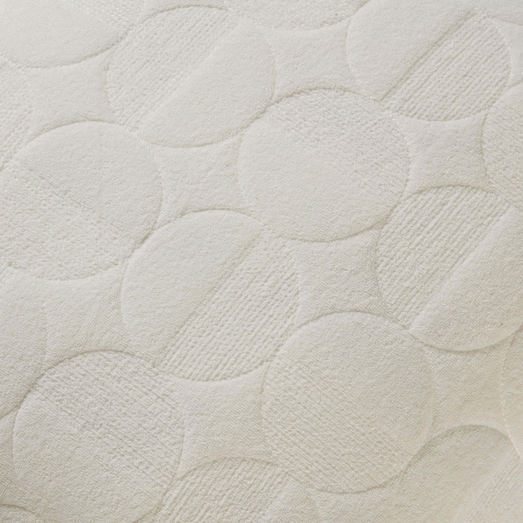 Dusklia - Geometric Embossed Sofa Cushion Cover - White