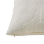 Dusklia - Geometric Embossed Cushion Cover - White