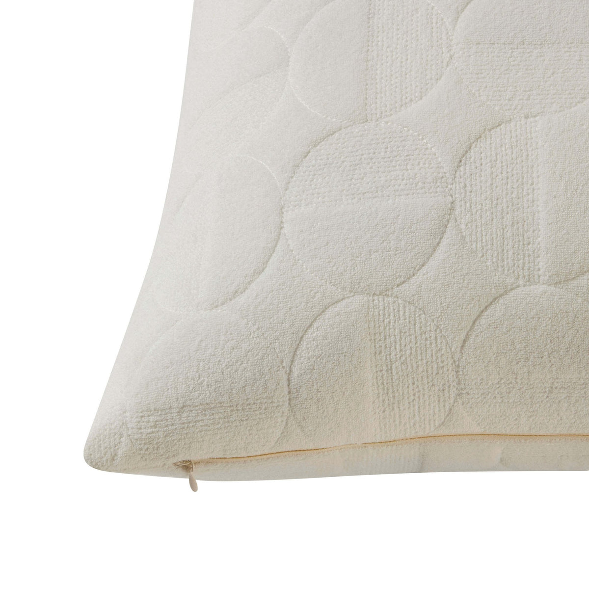 Dusklia - Geometric Embossed Cushion Cover - White
