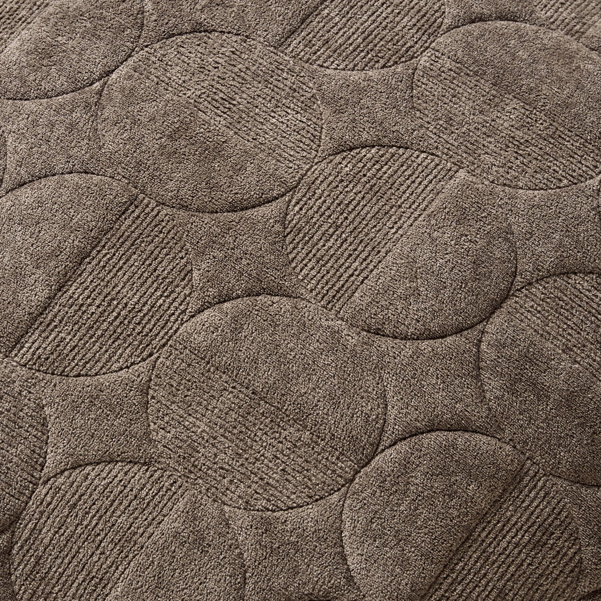 Dusklia - Geometric Embossed Sofa Cushion Cover - Taupe