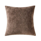 Dusklia - Geometric Embossed Sofa Cushion Cover - Taupe