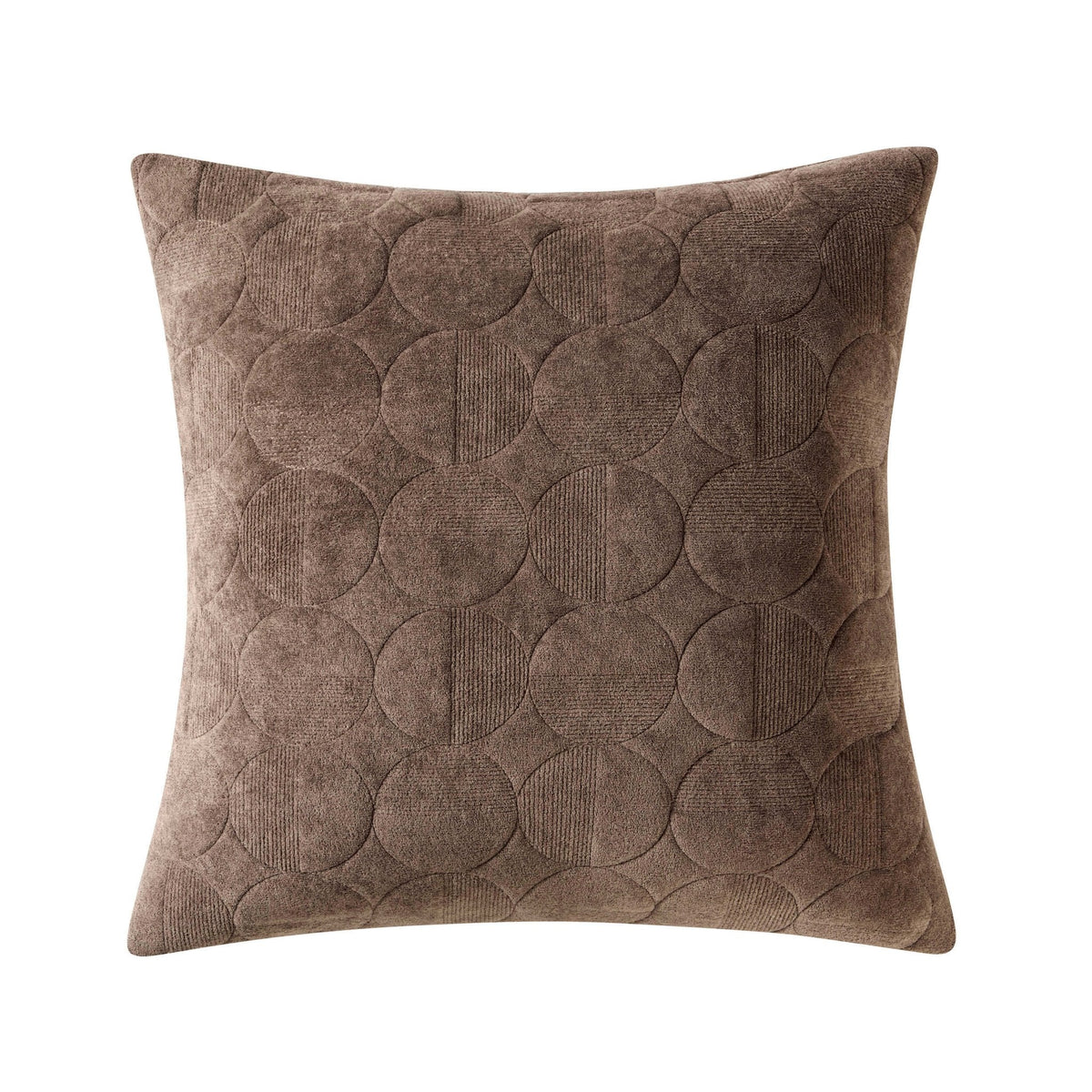 Dusklia - Geometric Embossed Sofa Cushion Cover - Taupe