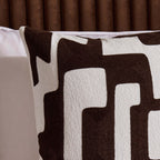 Dusklia - Geometric Embroidered Cushion Cover - Chocolate