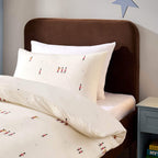 Dusklia - George Little Soldiers 100% Cotton Reversible Duvet Cover & Pillowcase set - Off White