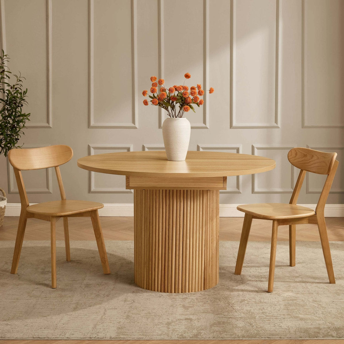 Dusklia - Georgia Set of 2 Dining Chairs - Light Wood