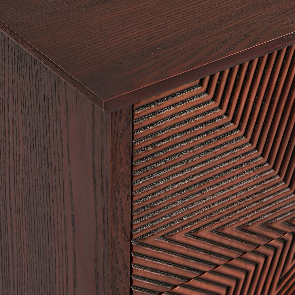 Dusklia - Georgie 2 Drawer Bedside Table - Mahogany