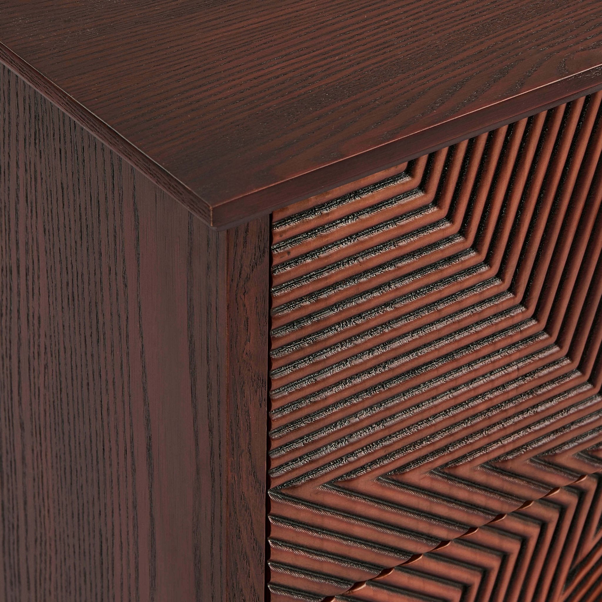 Dusklia - Georgie 2 Drawer Bedside Table - Mahogany