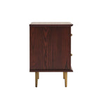 Dusklia - Georgie 2 Drawer Bedside Table - Mahogany