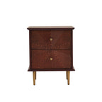 Dusklia - Georgie 2 Drawer Bedside Table - Mahogany
