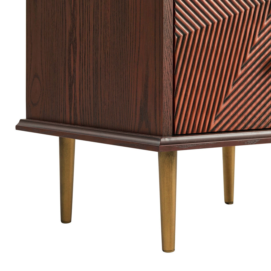 Dusklia - Georgie 2 Drawer Bedside Table - Mahogany