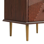 Dusklia - Georgie 2 Drawer Bedside Table - Mahogany