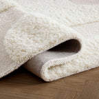 Dusklia - Gillain Hand Woven Tuft Wool Swirl Rug - Off White