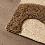 Dusklia - Gillain Hand Woven Tuft Wool Swirl Rug - Taupe