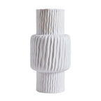 Dusklia - Gina Asymmetric Ribbed Vase - White