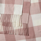 Dusklia - Gingham Sofa Throw - Cinder Rose