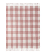 Dusklia - Gingham Sofa Throw - Cinder Rose