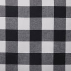 Dusklia - Gingham Square Frill Edge Cushion Cover - Black
