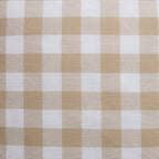 Dusklia - Gingham Square Frill Edge Cushion Cover - Natural