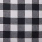 Dusklia - Gingham Square Frill Edge Sofa Cushion Cover - Black