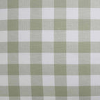 Dusklia - Gingham Square Frill Edge Sofa Cushion Cover - Sage